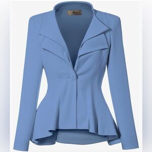 Premium Ultra Stretch Blazer – Light Blue Color SZ M NWT